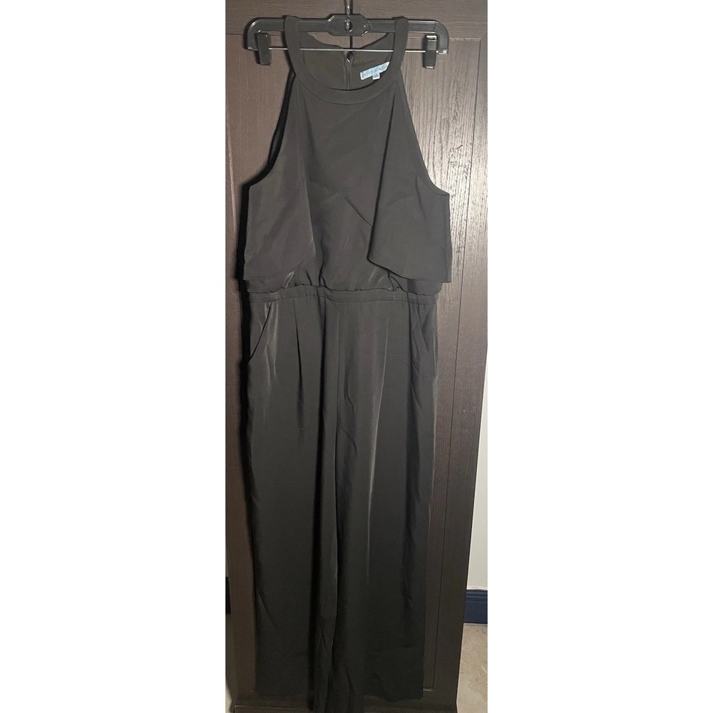 ANTONIO MELANI Black Sleeveless Jumpsuit with Halter Neck